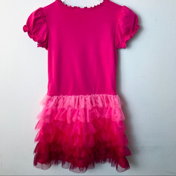 Ruffle Dress Pink. Girls. Hanna Anderson. Size 140 - Picture 2 of 5